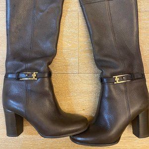 Tory Burch Leather Boots Heeled 37 7 100% authentic